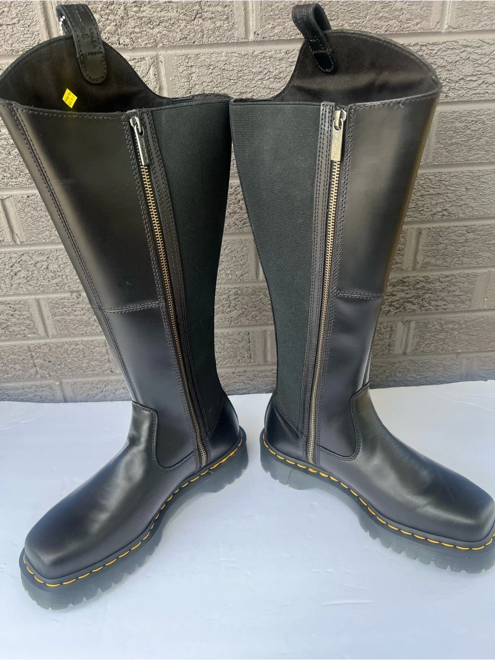 Dr. Martens Amaayah Black Knee high Leather Boots New Sz 8 Women